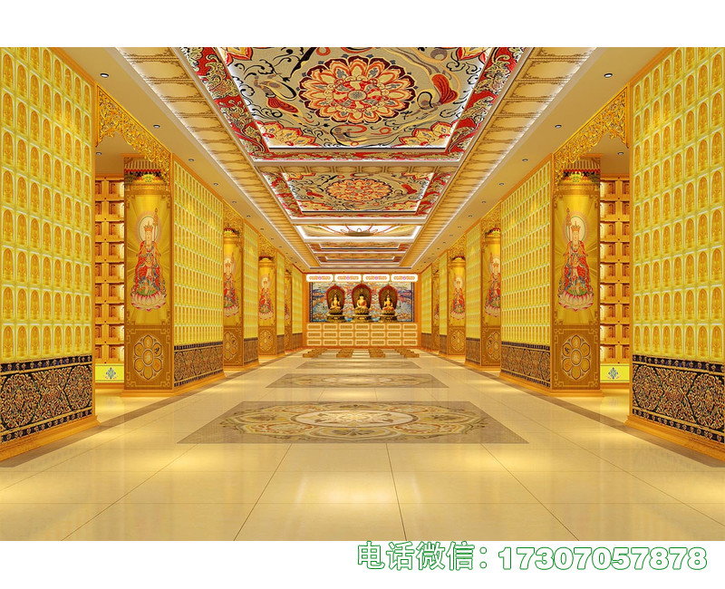 泰安寺院千佛墙