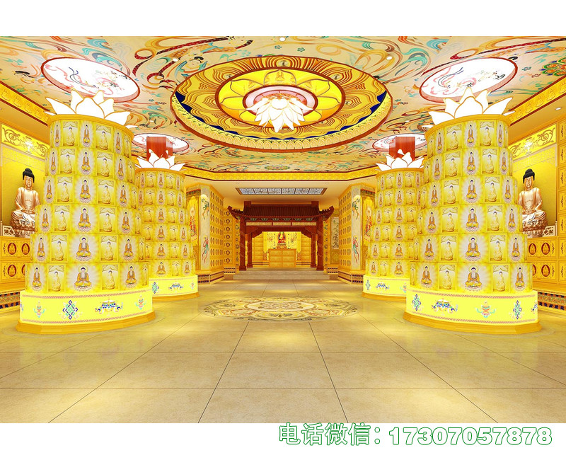 泰安寺庙万佛墙